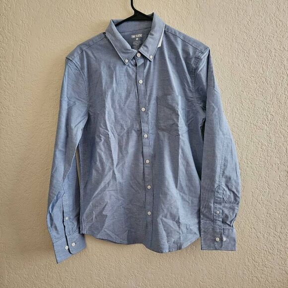 NWOT True Classic Long Sleeve Oxford Button Down Shirt - Picture 2 of 9